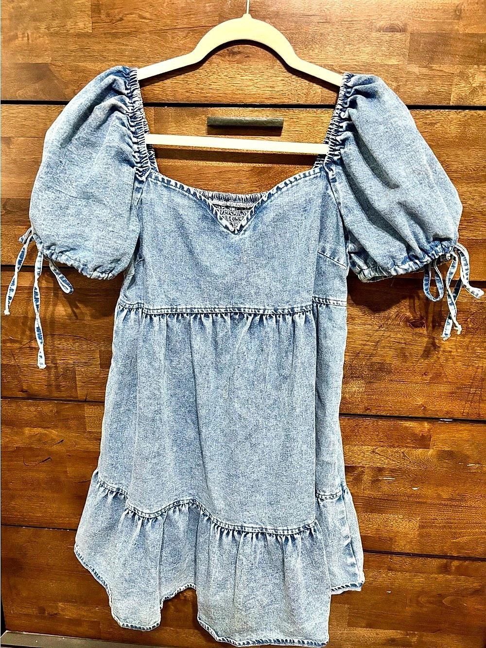 Denim Puff Sleeve Dress